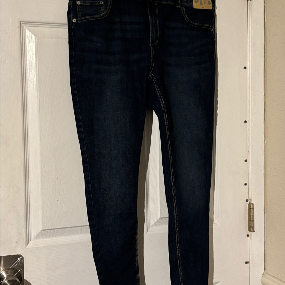 There Abouts Women's Dark Blue Jeans High Rise Skinny size 18.5P Plus . NWT